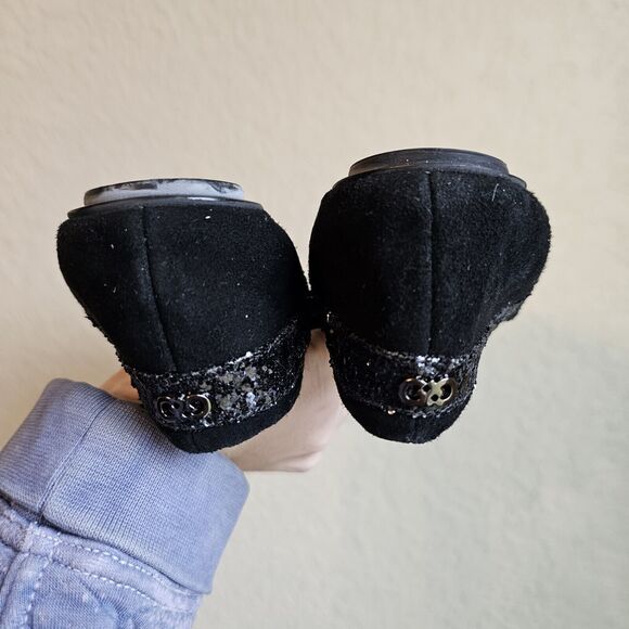 COLE HAAN AVERY BALLET BLACK GLITTER WOMENS Size 7.5B SLIP ON FLAT SHOES - Picture 4 of 6